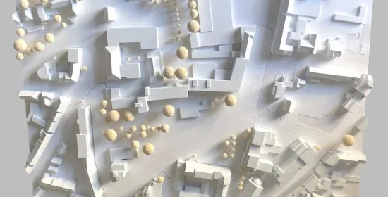 Städtebaumodell Bochum 1:500