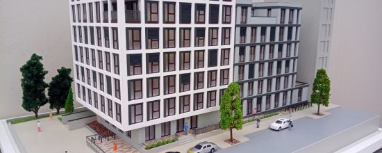 farbiges und detailliertes Präsentationsmodell / Architekturmodell, Maßstab 1:100