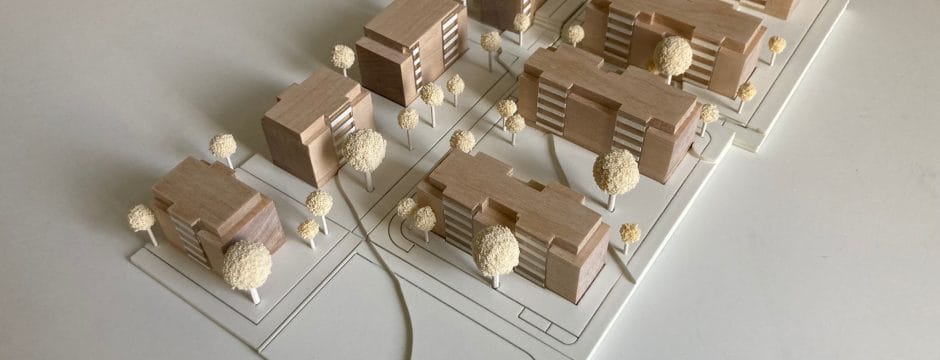 Städtebaumodell, Umgebungsmodell, Wettbewerbsmodell, 1:500