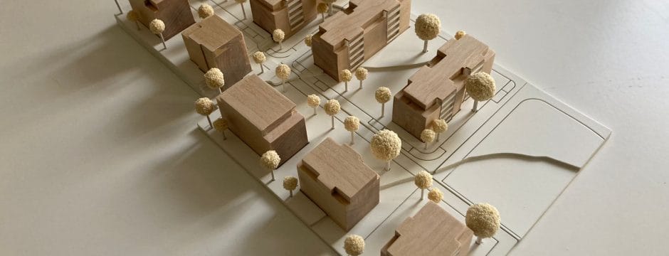 Städtebaumodell, Umgebungsmodell, Wettbewerbsmodell, 1:500